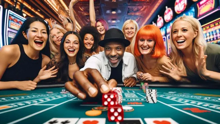 Diverse team collaborating on online gambling platform development